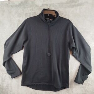 Rothco Grid Fleece Pullover Quarter Zip Tactical Wear Mens Medium Military Black